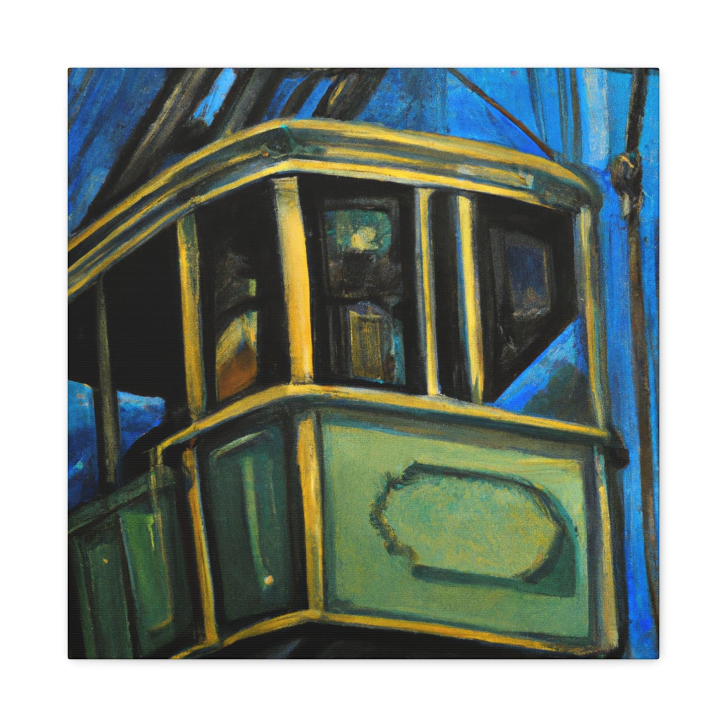 Cable Car in Bloom - Canvas