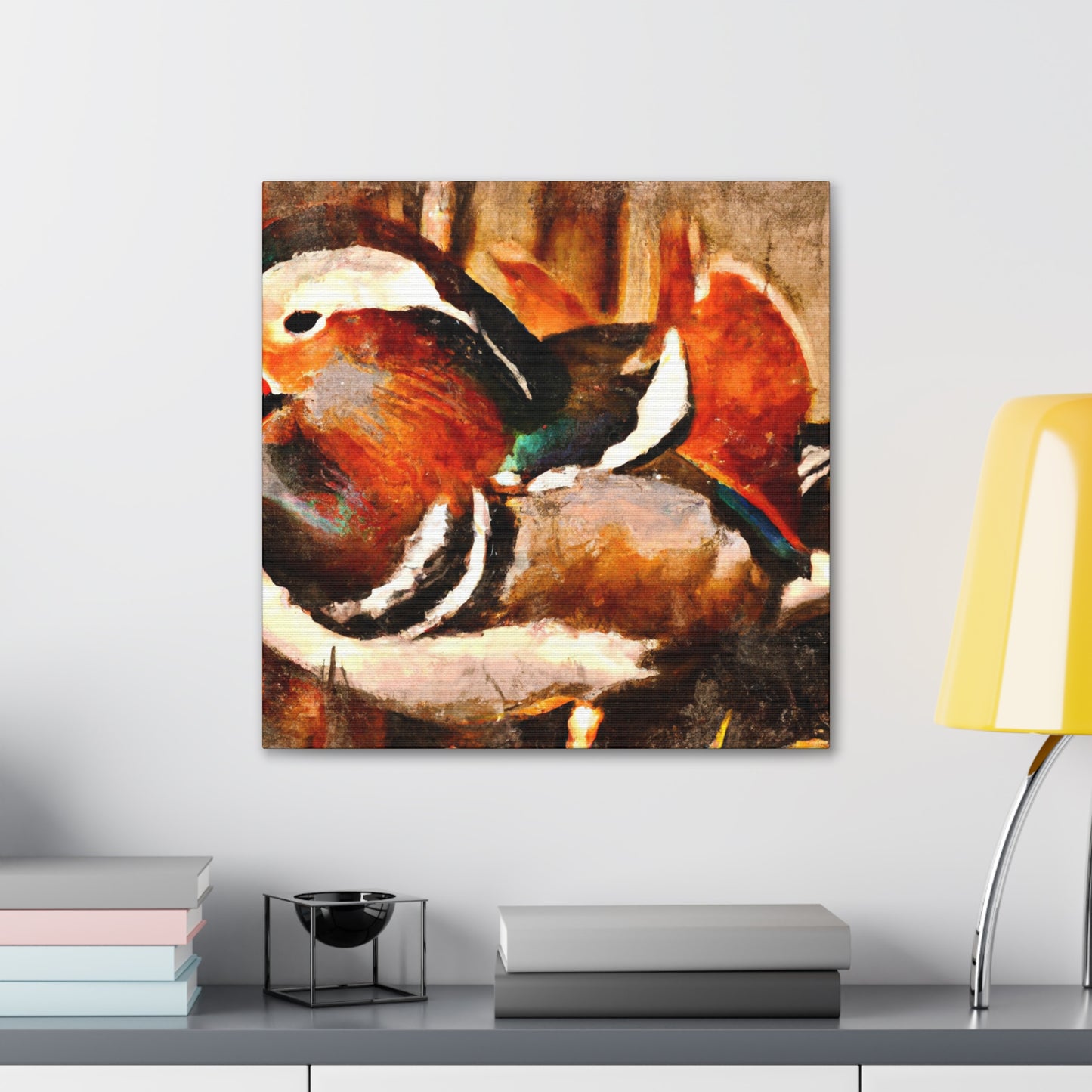 Mandarin Duck Triptych - Canvas