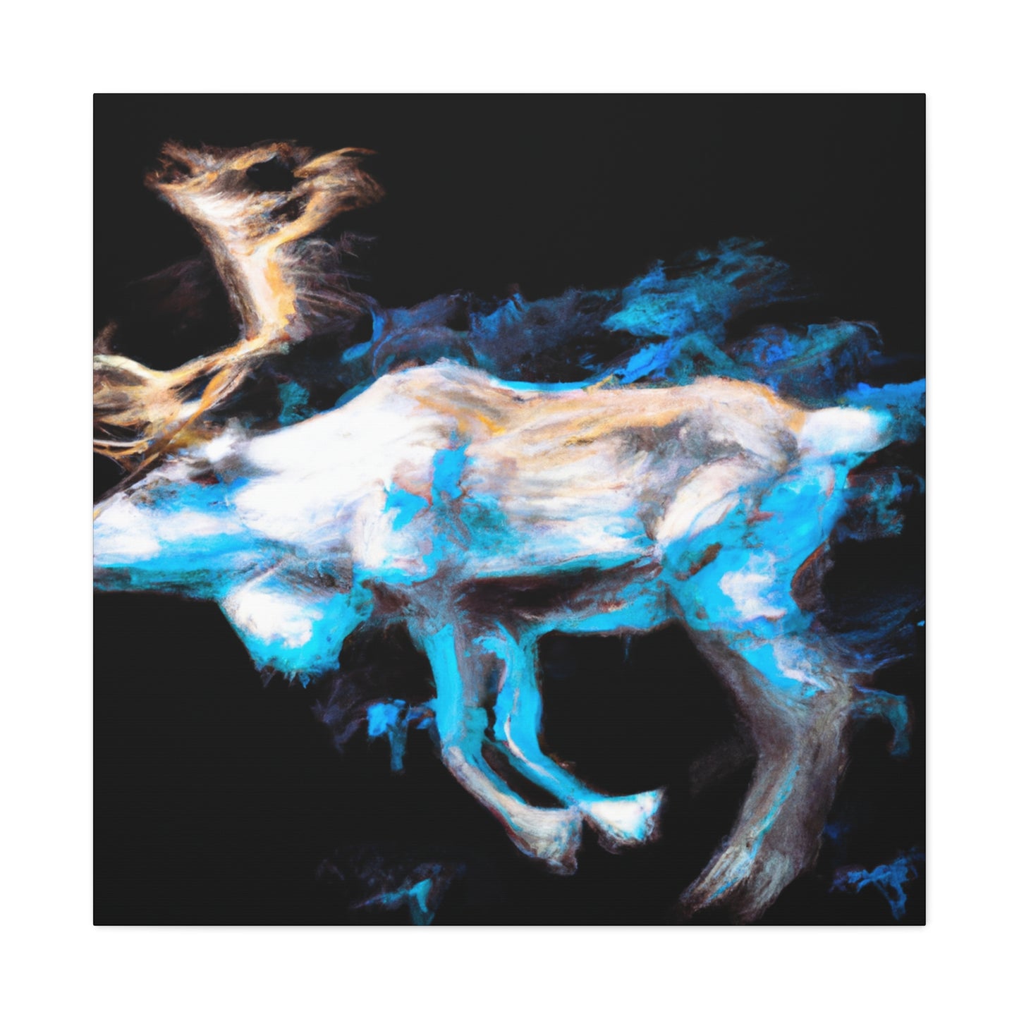 Reindeer in Impressionism - Canvas