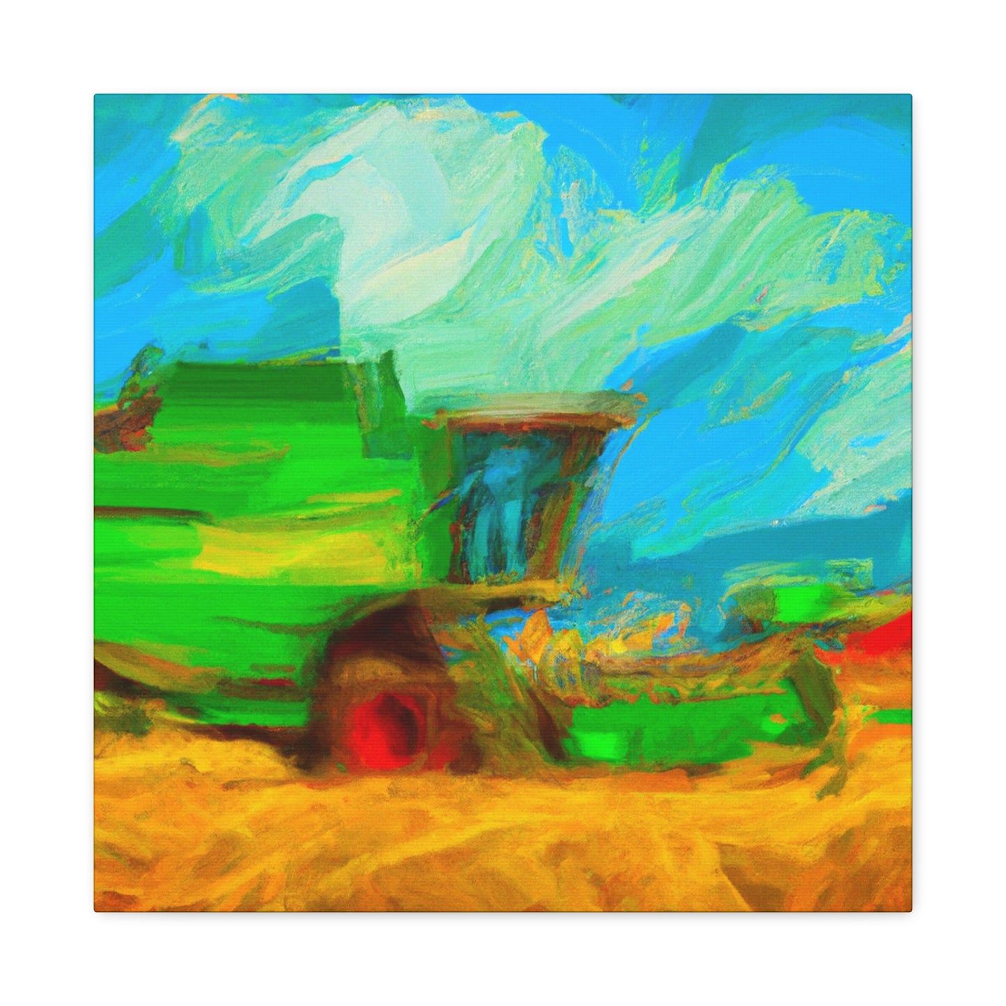 Combine Harvester Abstract - Canvas