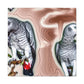 African Greys Abound - Canvas