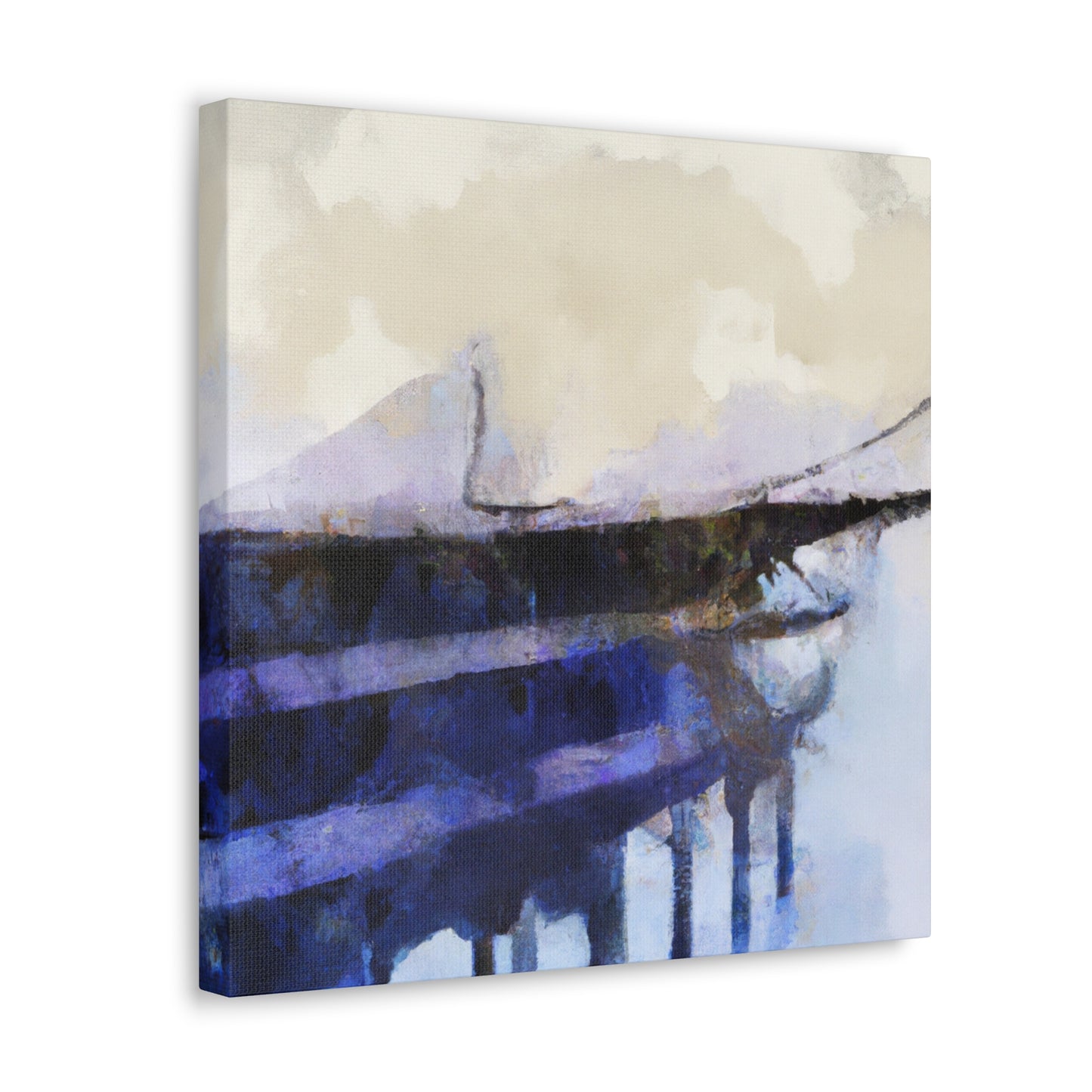 Pier in Reflection. - Canvas