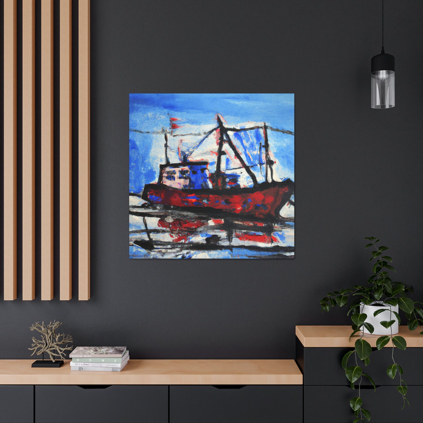 "Fishing Boat Encountering Storm" - Canvas