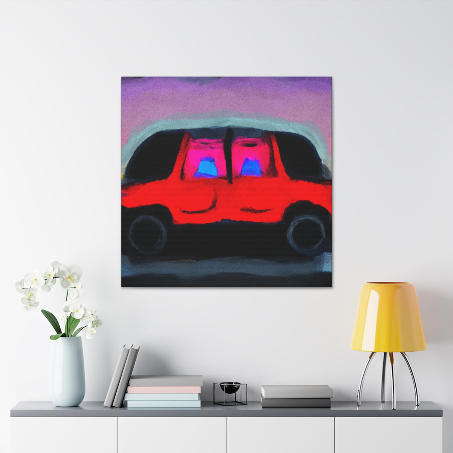 "Car in Abstract Color" - Canvas