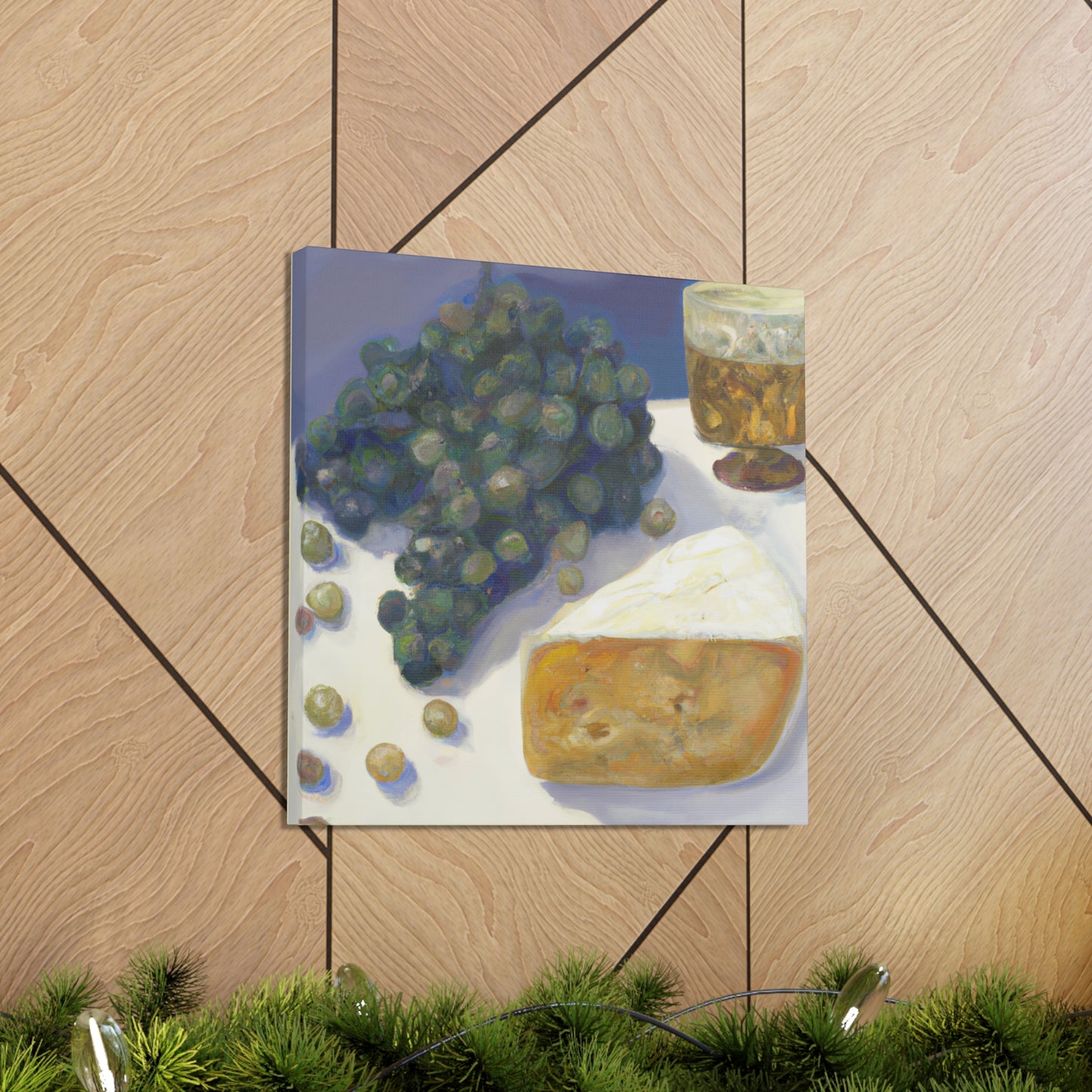 Cheese and Grapes Feast - Canvas