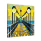 Pier in Moonlight Dream - Canvas