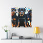 Powerful Rottweiler Pose - Canvas