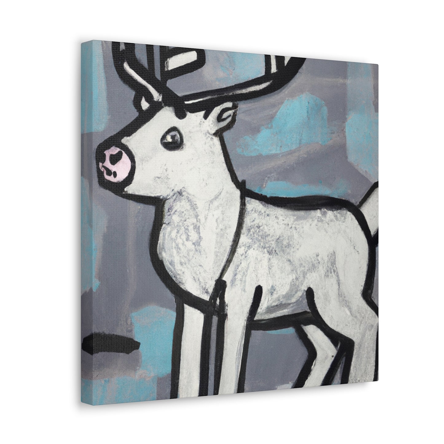 "Reindeer Winter Mural" - Canvas