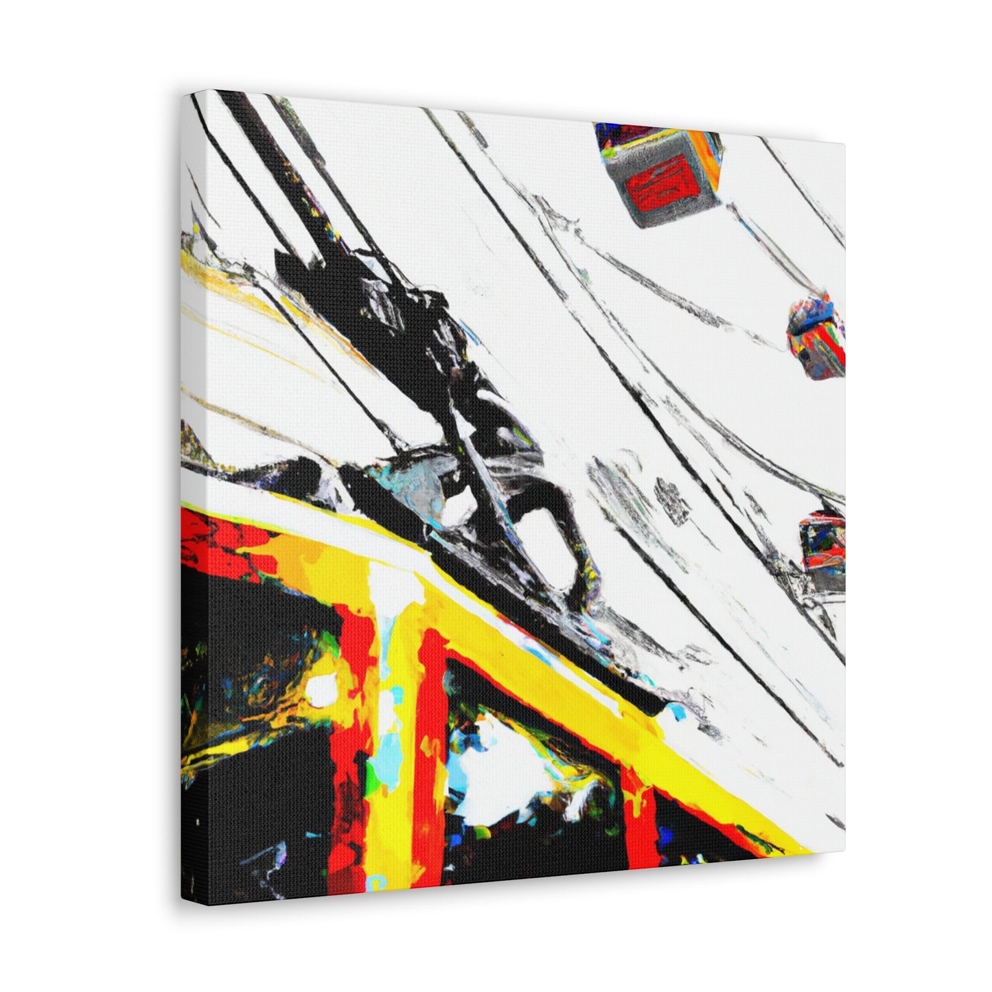 City Cable Car Scene - Canvas