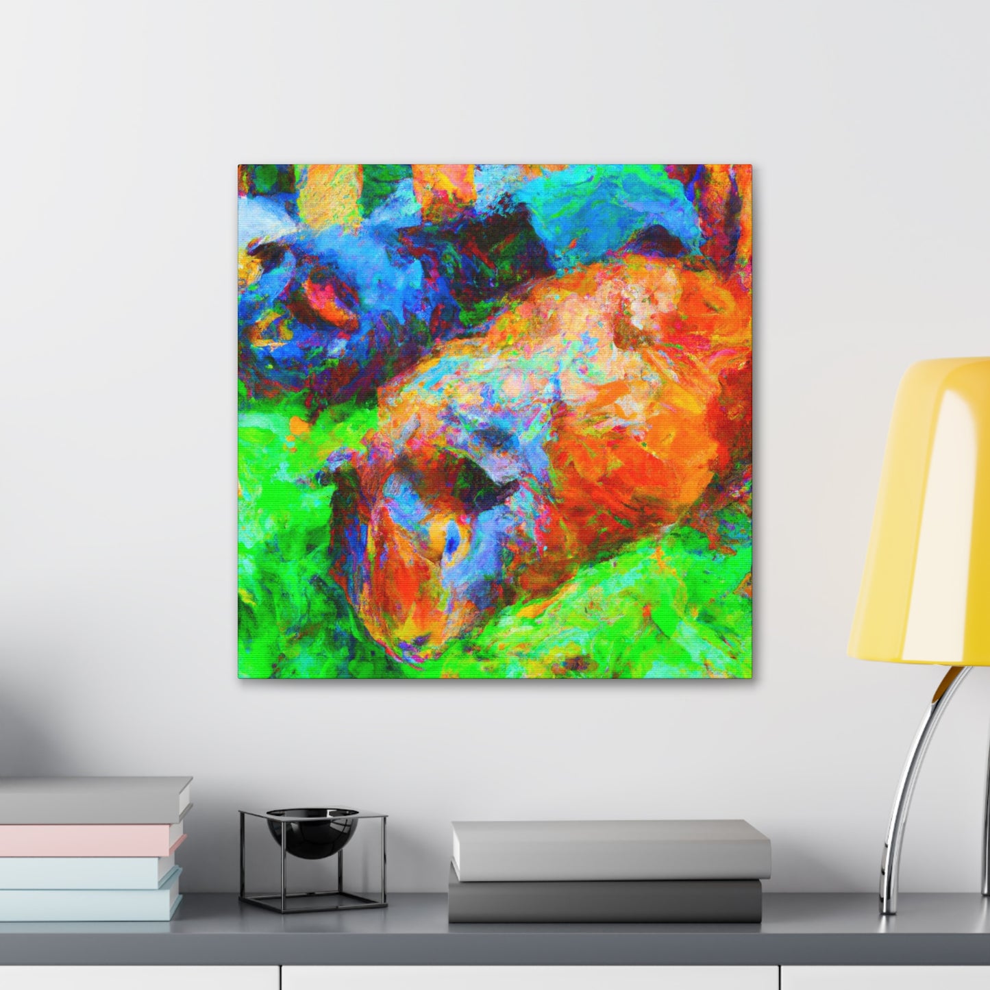 "Guinea Pig Impressionism" - Canvas