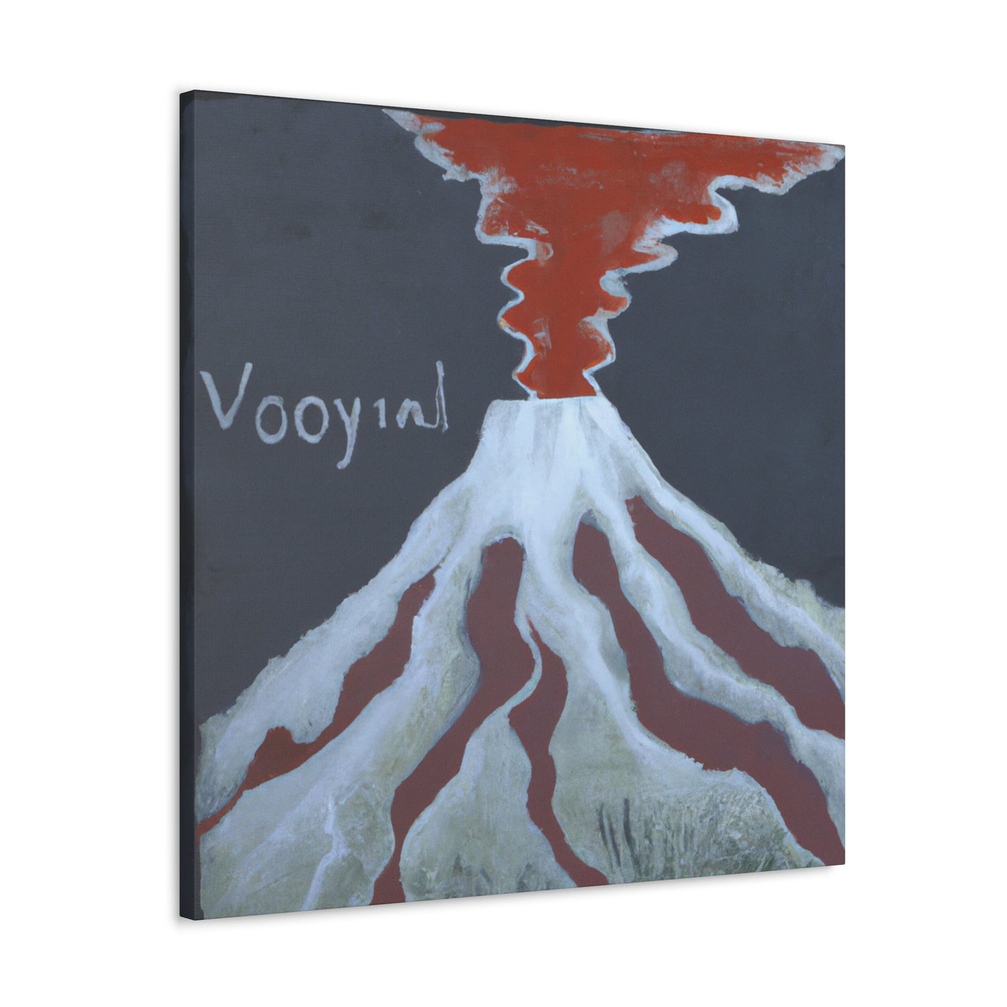 Volcano's Fiery Majesty - Canvas