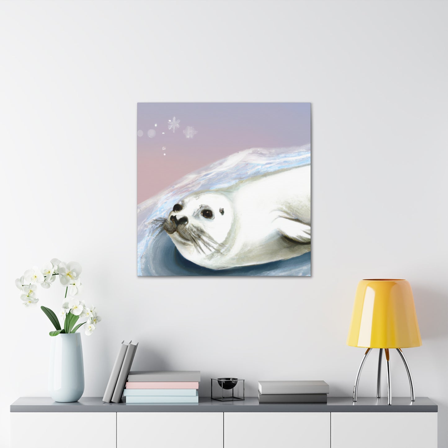 Harp Seal in Art Deco - Canvas