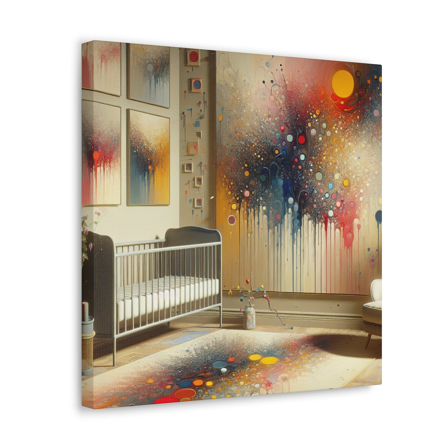 Vibrant Harmony: Dynamic Abstraction - Canvas