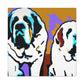 "Saint Bernard in Color". - Canvas