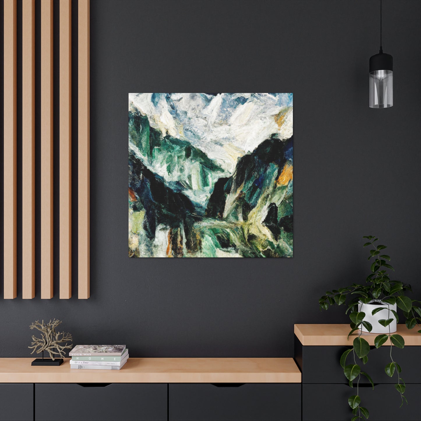 "Mountains in Moonlight Glow" - Canvas