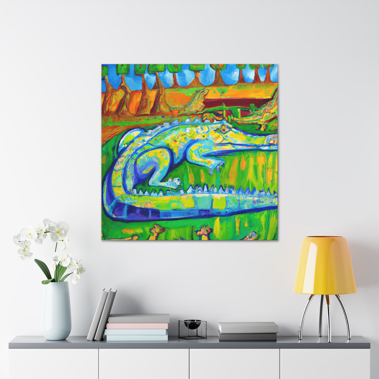 Crocodile Street Mural - Canvas