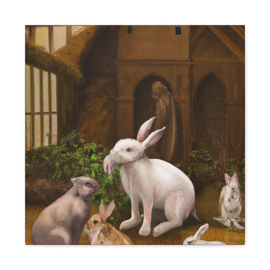 Rabbit in Renaissance Charm - Canvas