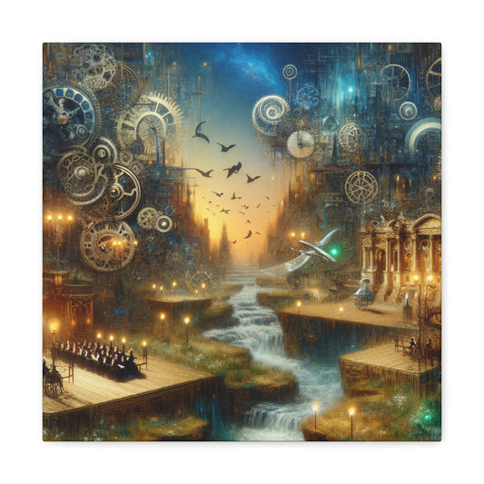 Whirling Steam Serenade - Canvas