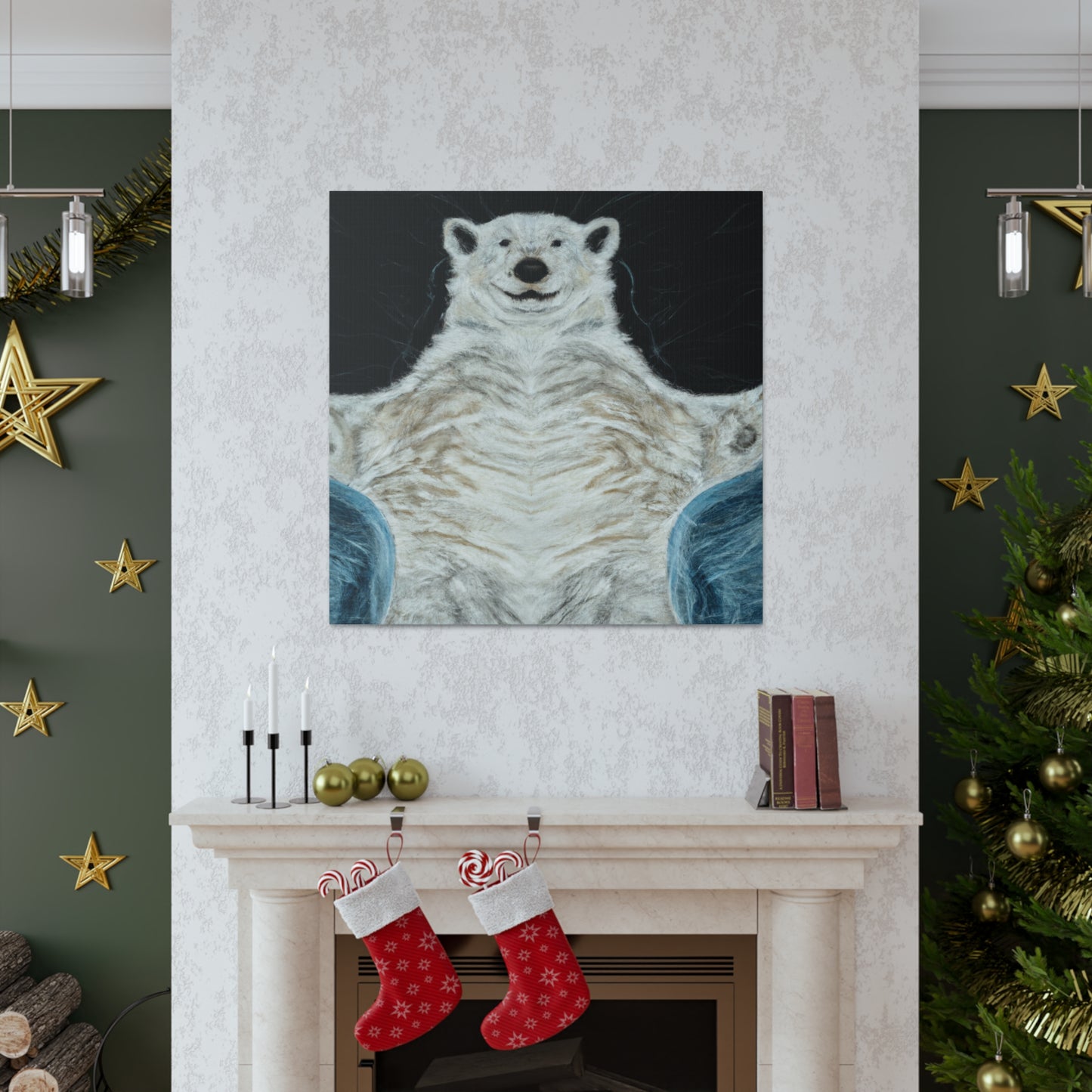 Polar Bear in Rococo - Canvas