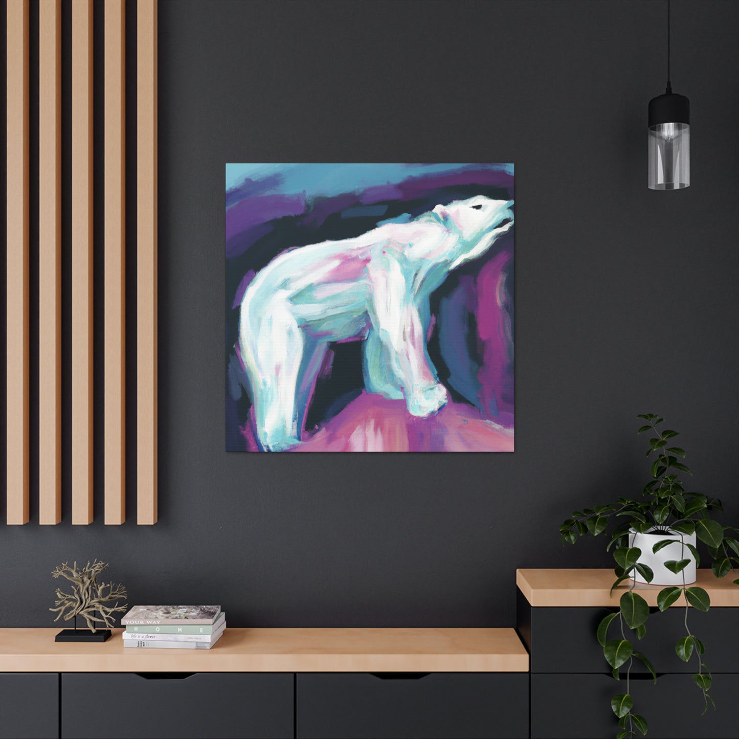 Polar Bear in Motion - Canvas