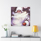 "Santa Claus Blooming Joy" - Canvas