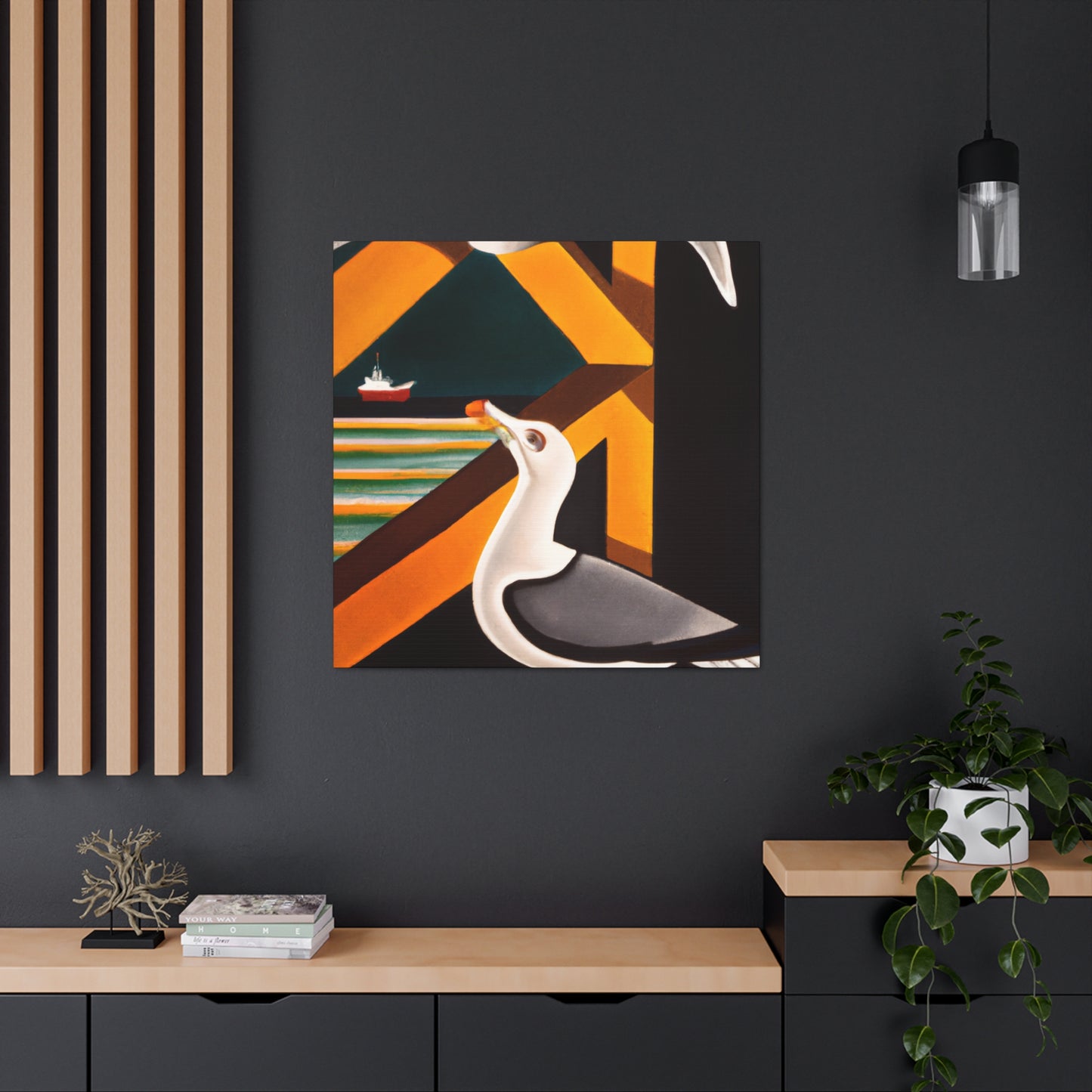 "Seagull on the Shore" - Canvas