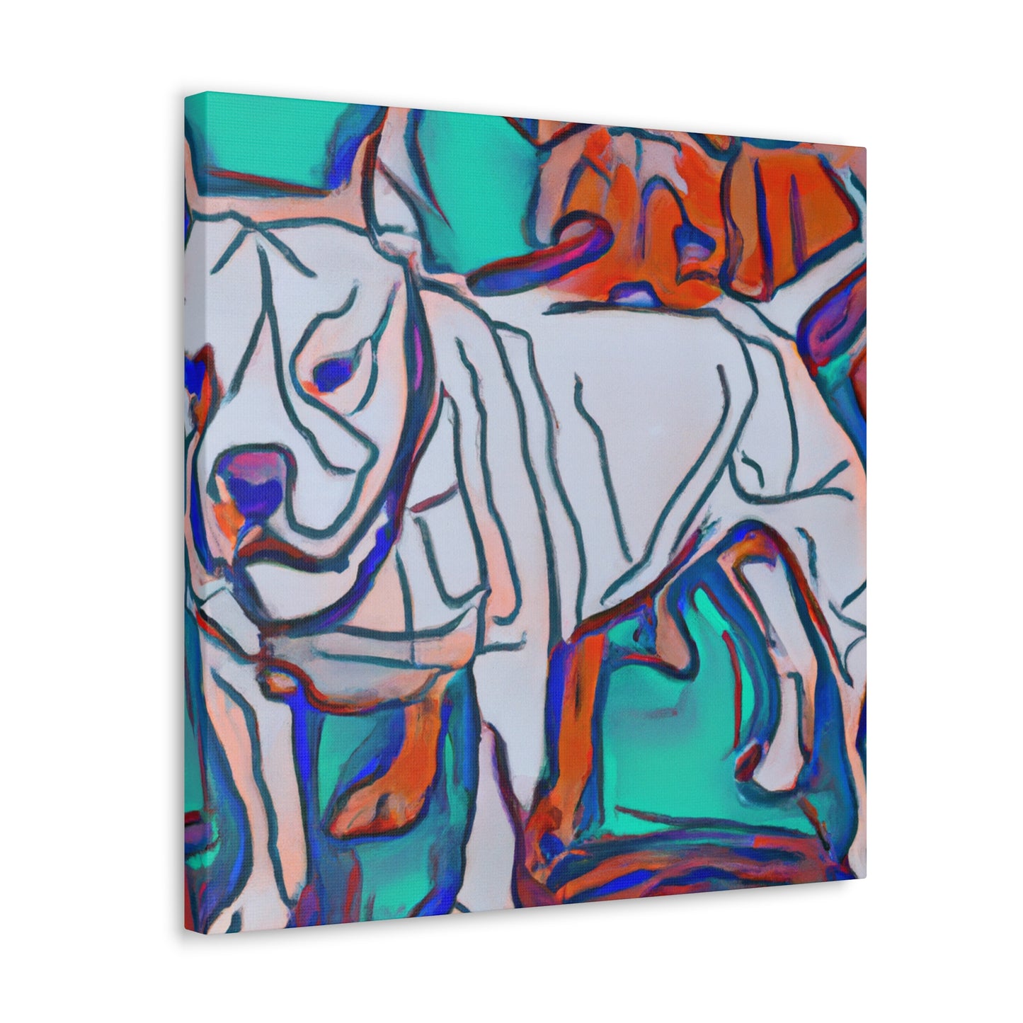 Pitbull Abstract Expressionism - Canvas