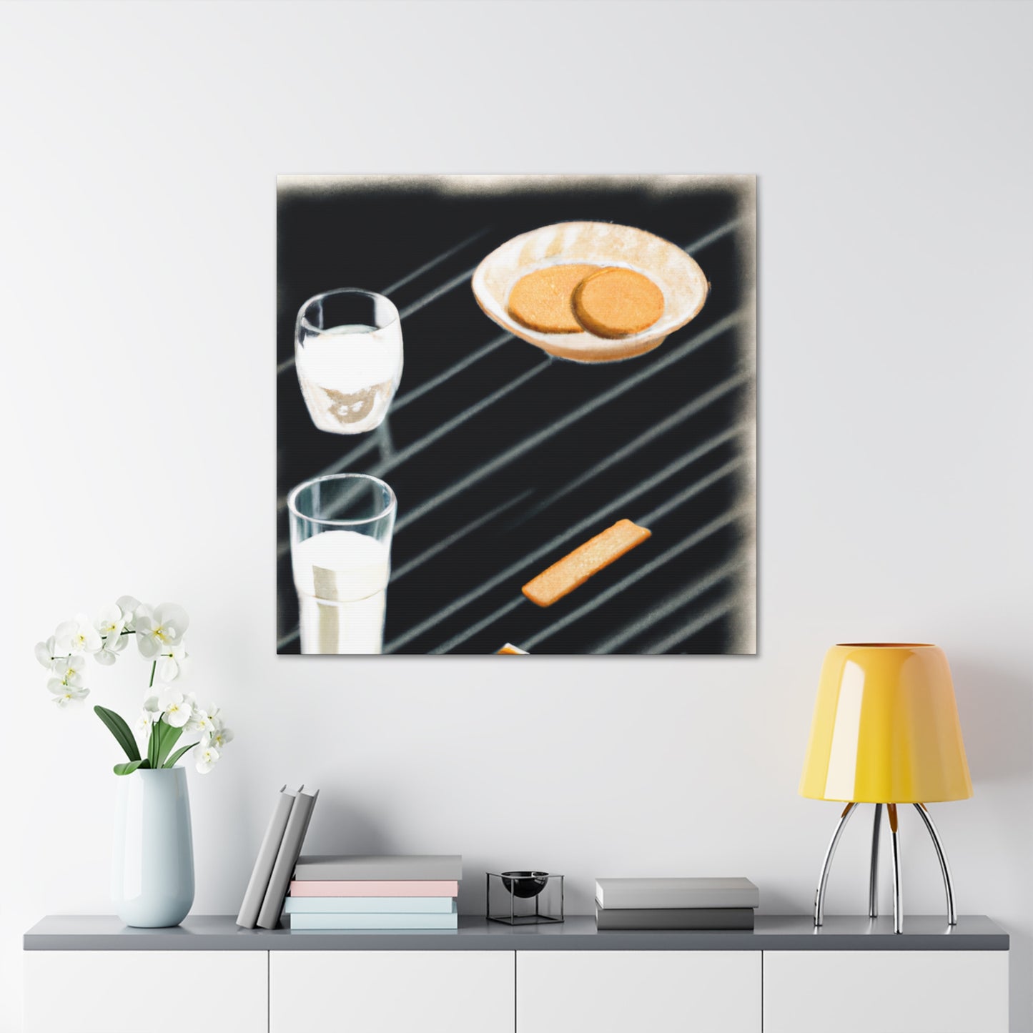 "Milk and Cookie Delight" - Canvas