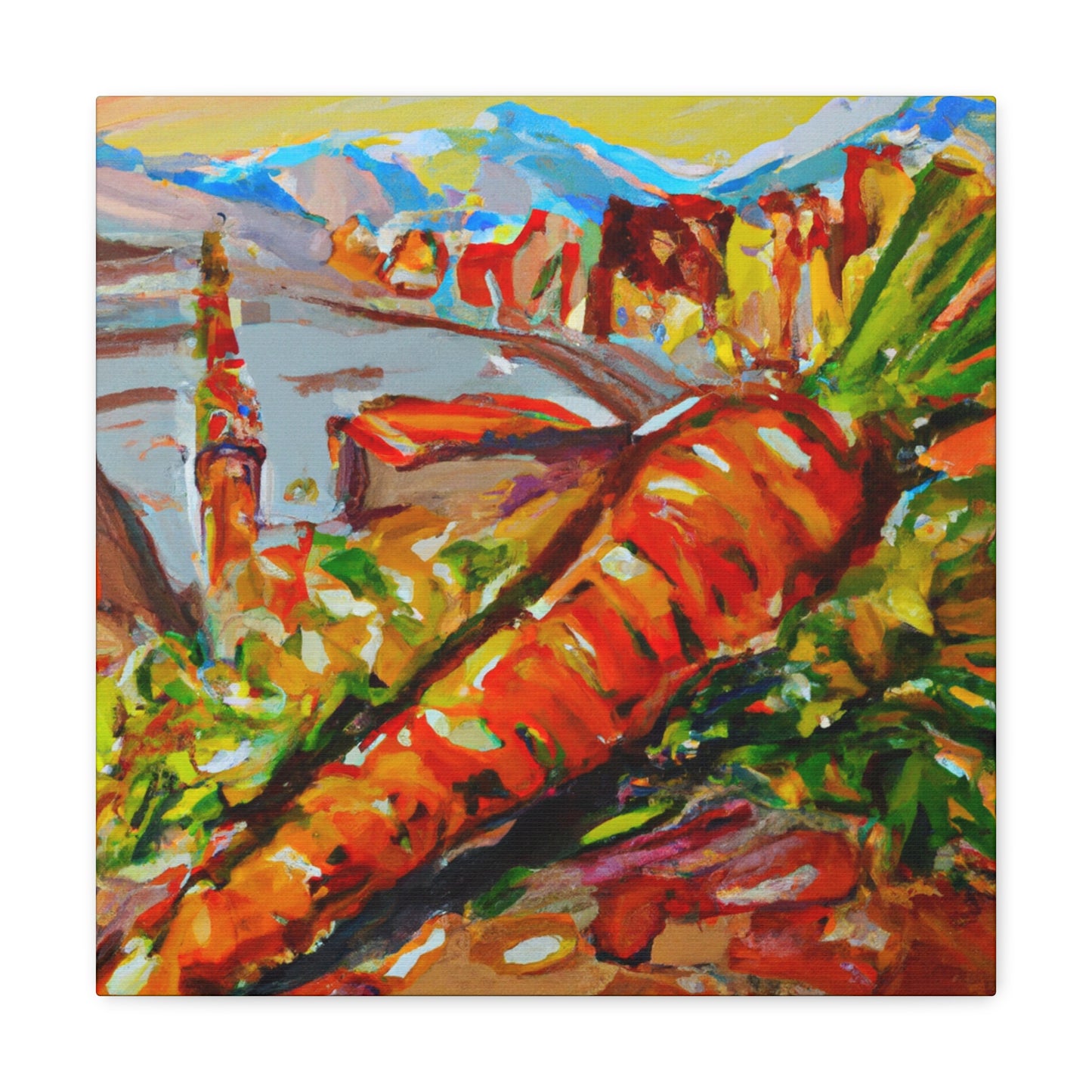 Carrots in Monet Style - Canvas