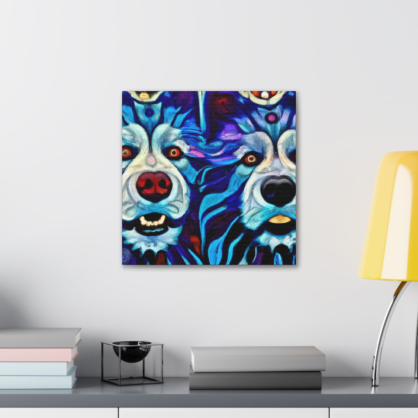 "Canine Keeshond Dreaming" - Canvas