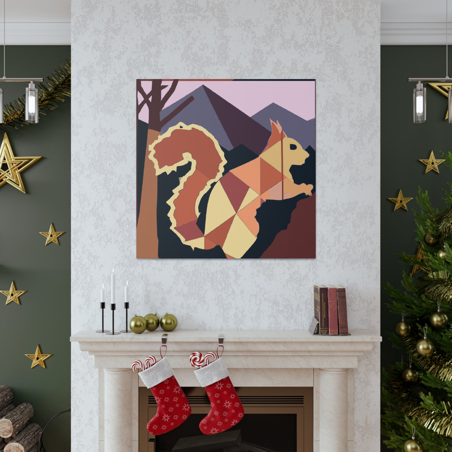 Squirrel in Deco Style - Canvas