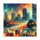 Nighttime Urban Symphony - Canvas