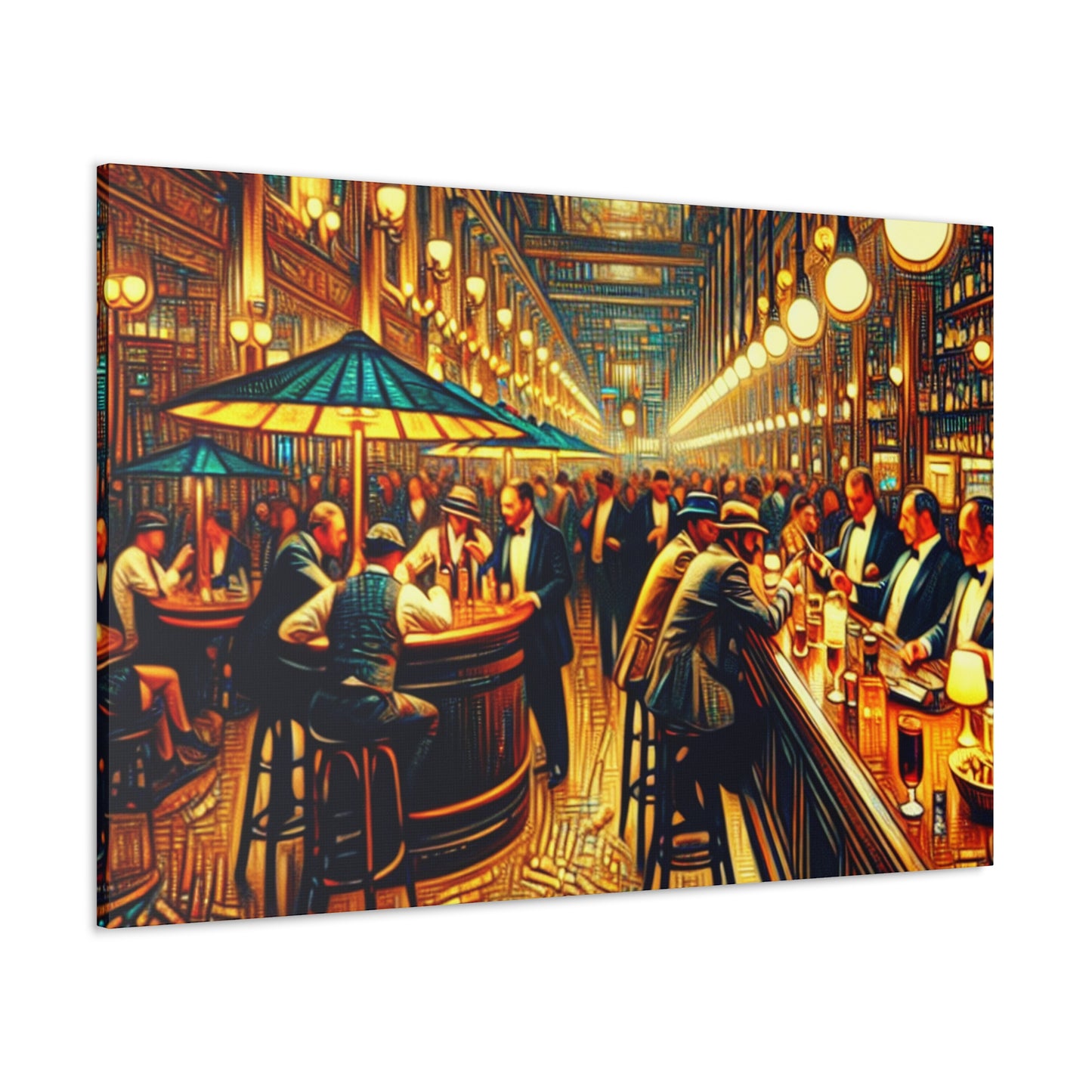 Elegant Tobacco Gathering - Canvas