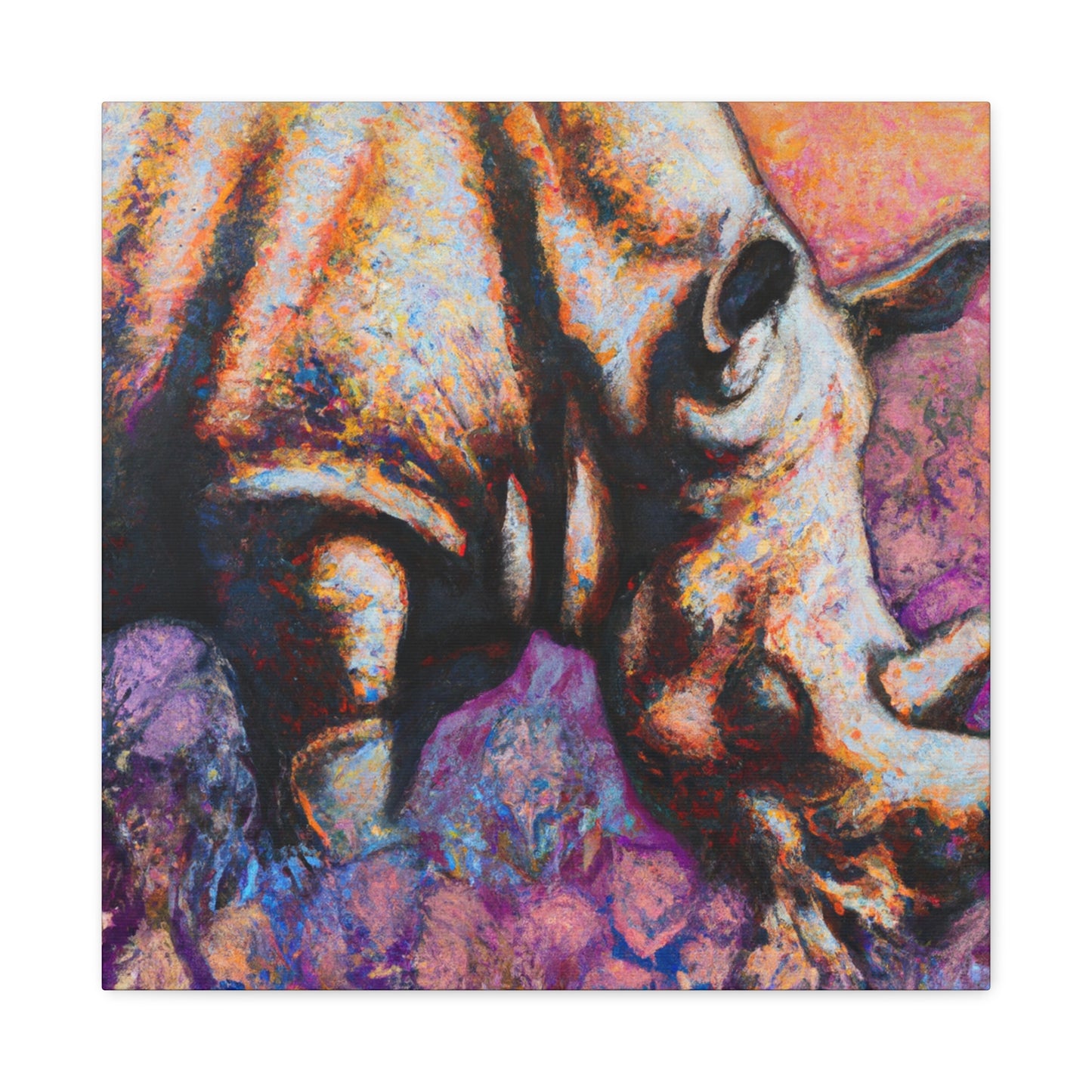 "Majestic Rhinoceros Serenity" - Canvas