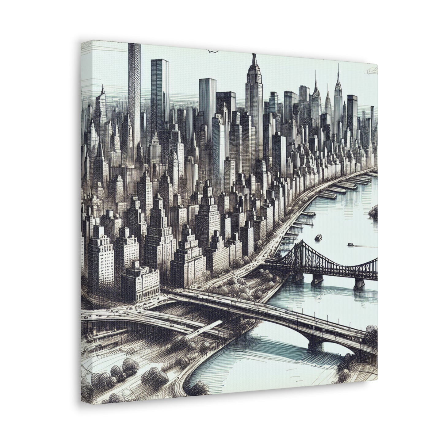 Urban Symphony of Steel - Canvas