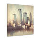 "Cityscapes of Tranquil Twilight" - Canvas