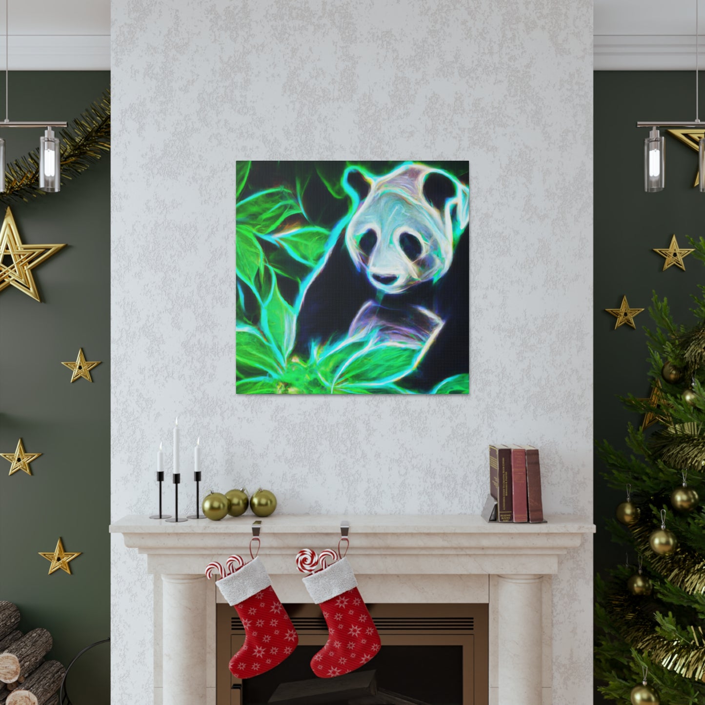 Giant Panda Mosaic Art - Canvas