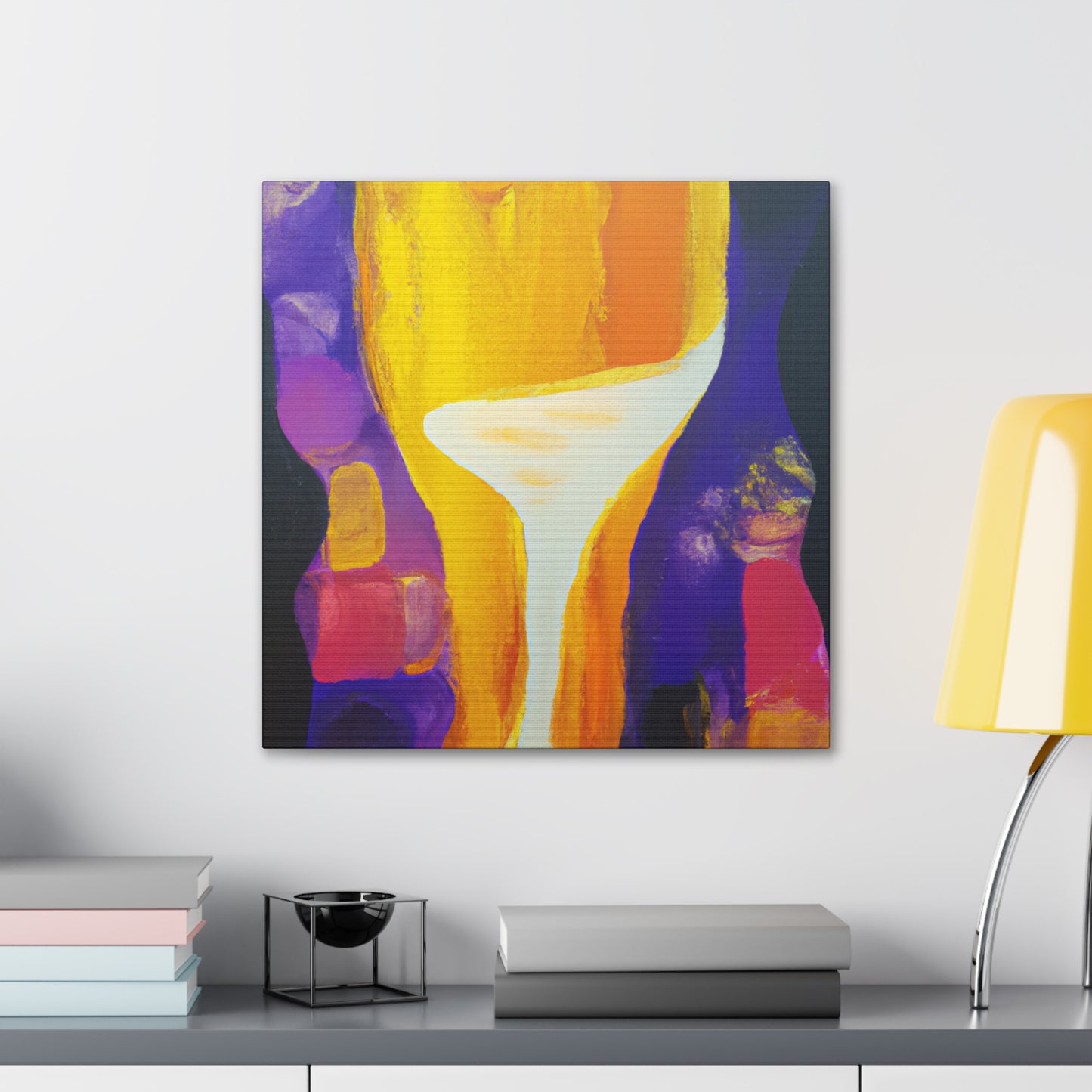 "Wine Glass Reflection" - Canvas