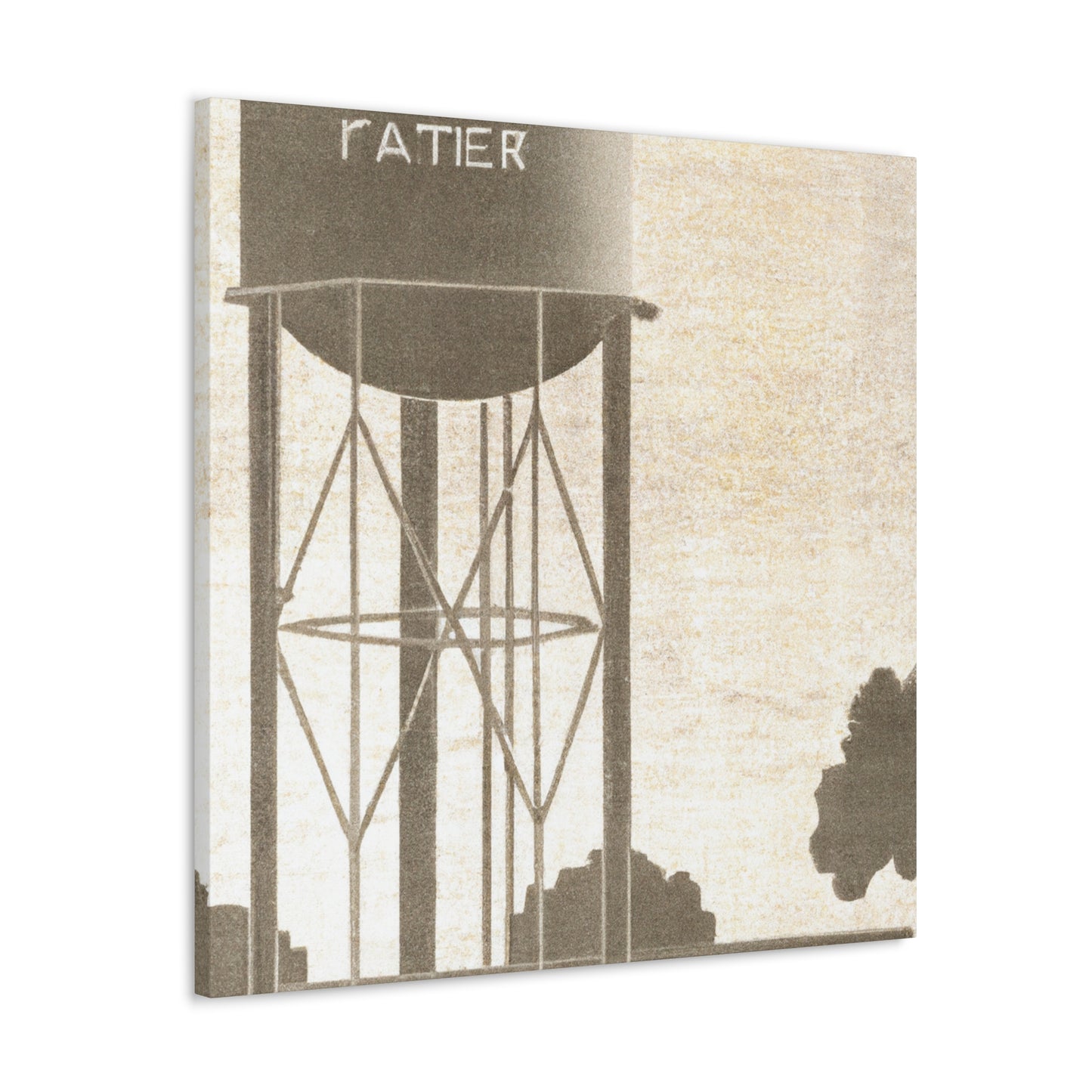 "The Water Tower Embrace" - Canvas