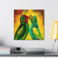 Lovebirds in Bloom - Canvas