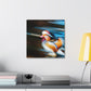 "Mandarin Ducks in Deco" - Canvas