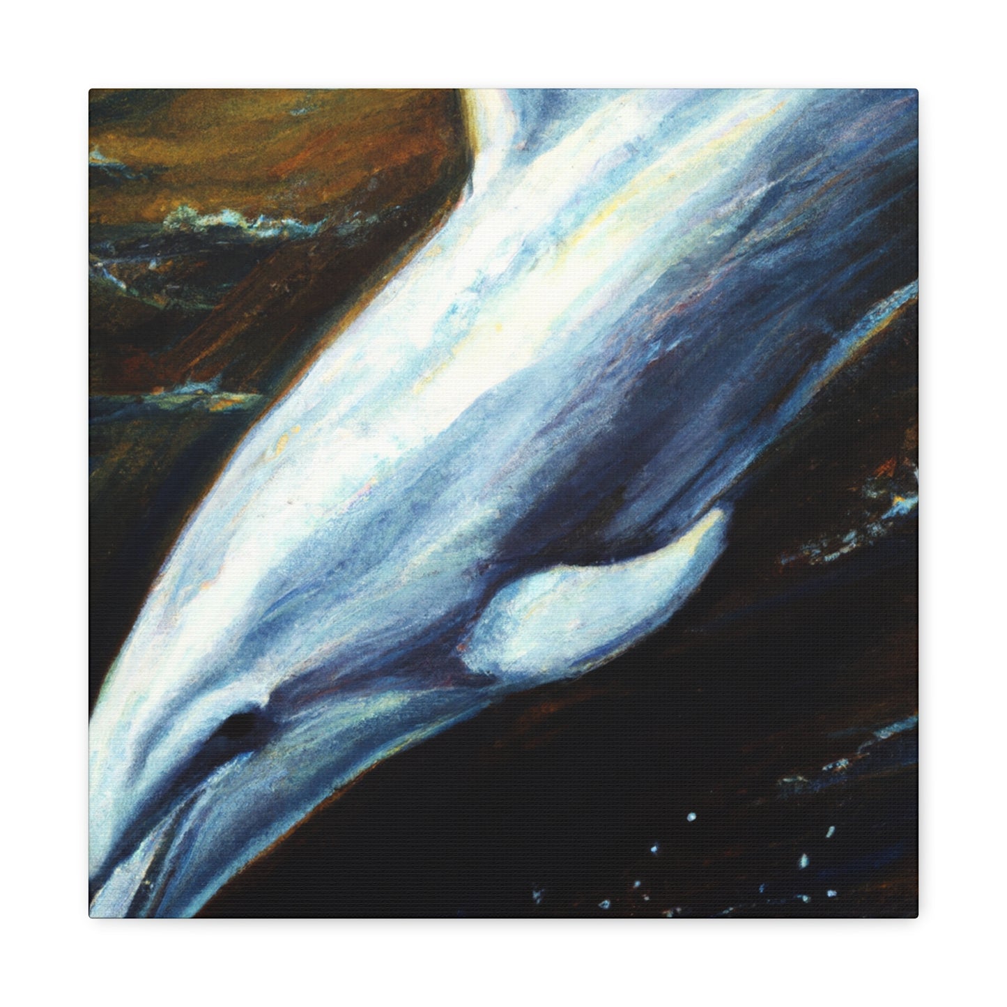 Dolphins in Emerald Seas - Canvas