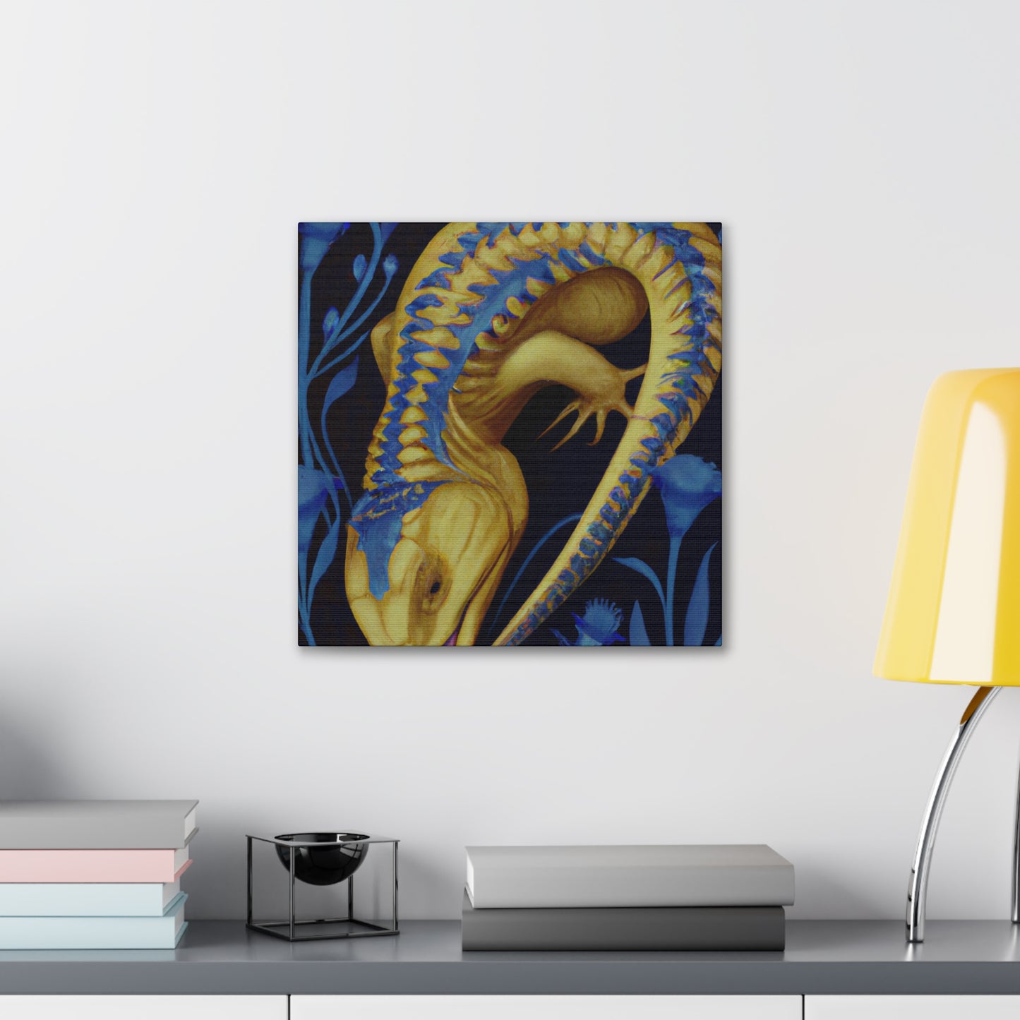 "Blue-Tongued Skink Oasis" - Canvas