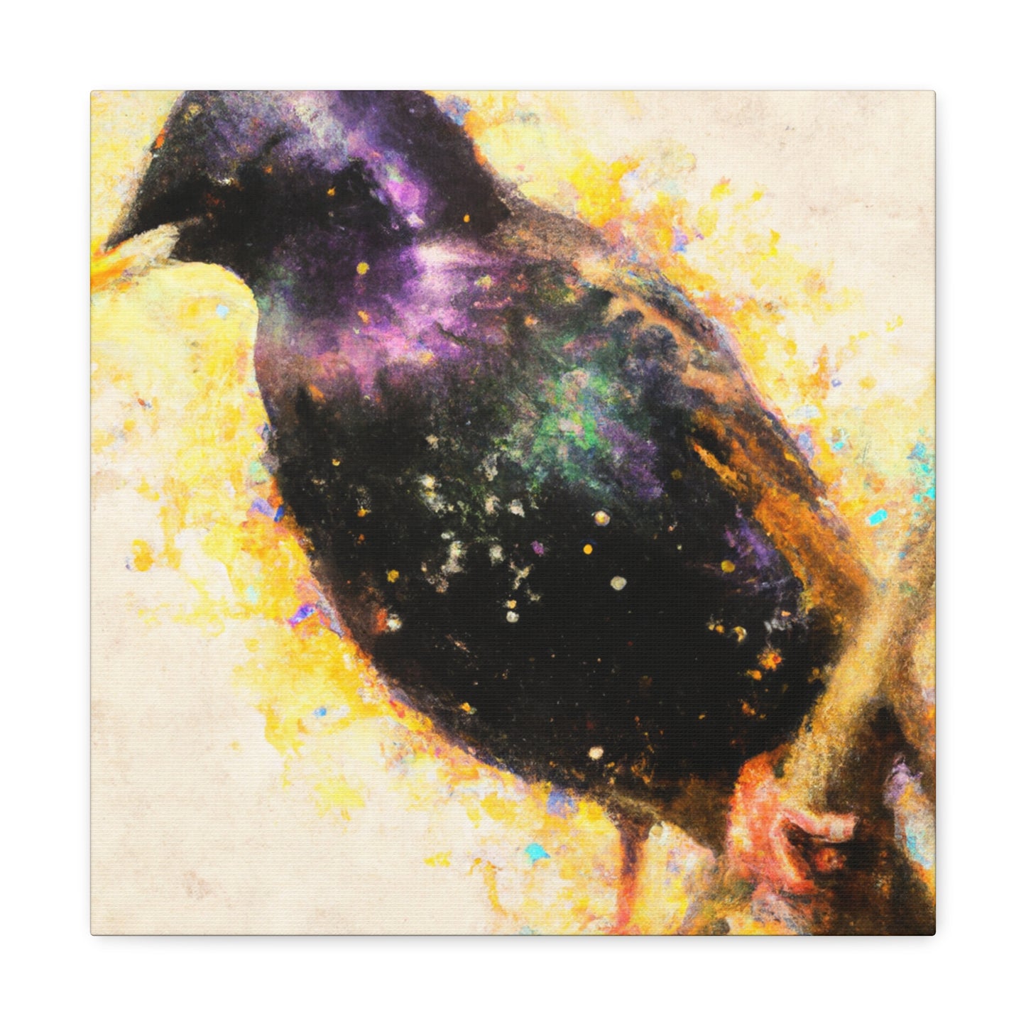 "European Starling Sculpture" - Canvas