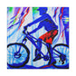 Cycling in Colorful Expression - Canvas