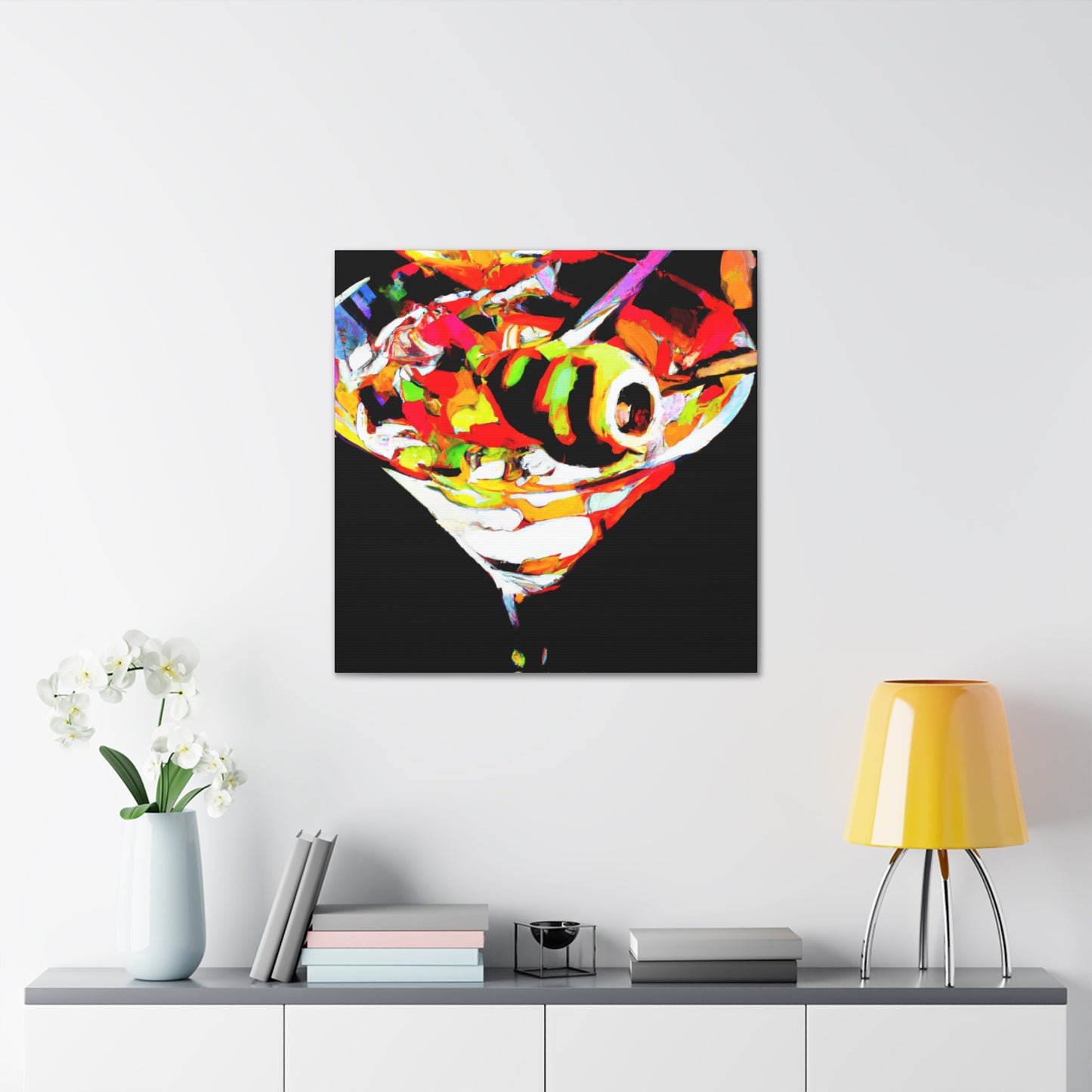 "Martini in Fauvism Hues" - Canvas