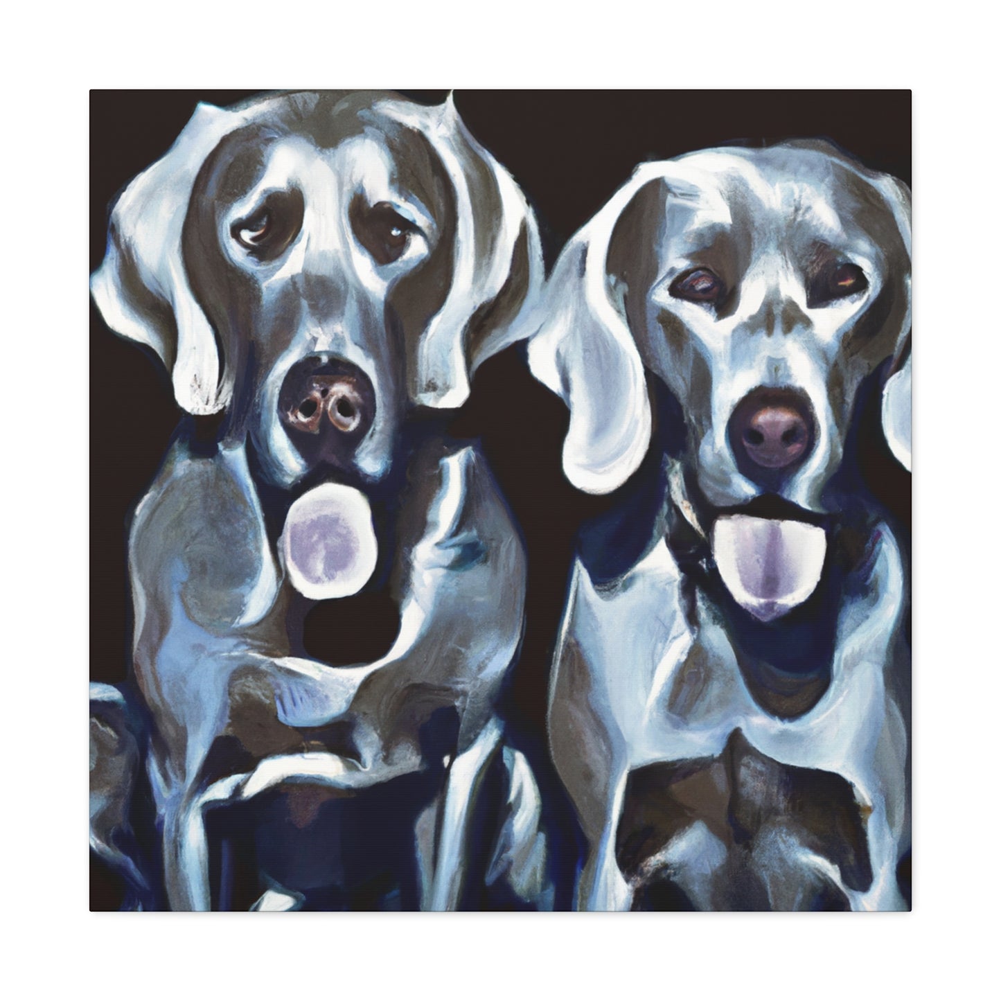 Weimaraner Wonderment. - Canvas