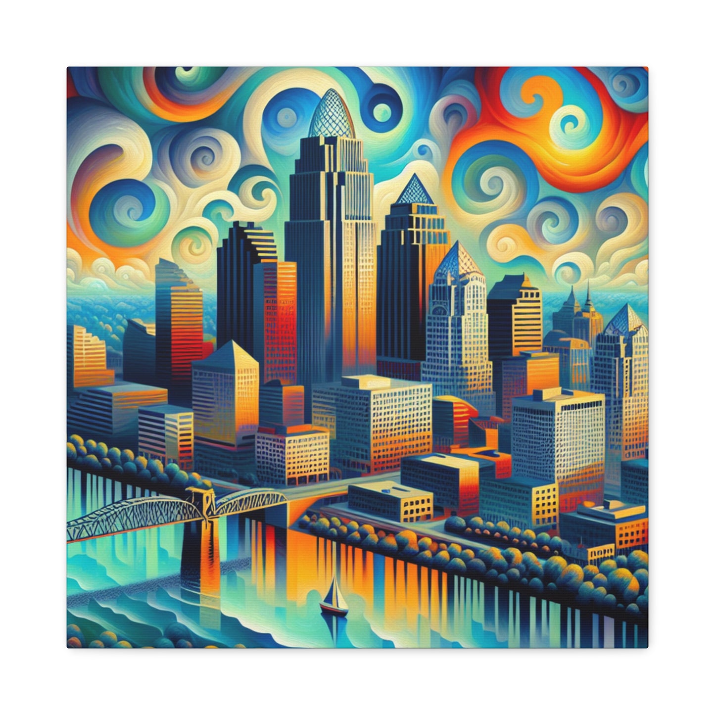 "Enigmatic Echoes of Cincinnati" - Canvas