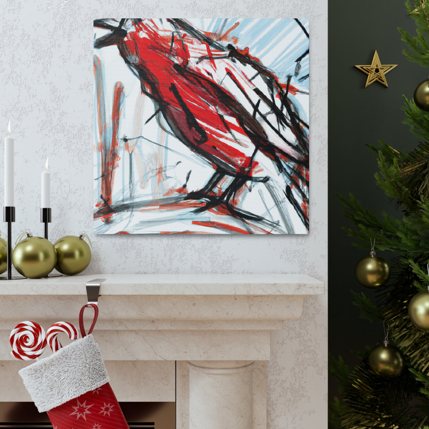 Red-winged Blackbird Abstraction - Canvas