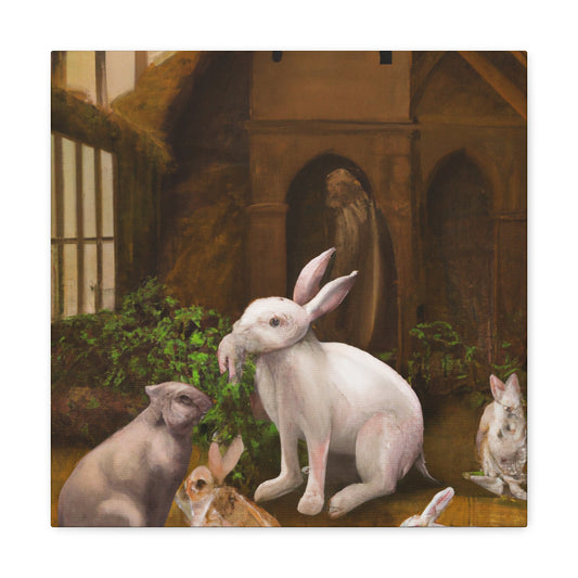 Rabbit in Renaissance Charm - Canvas